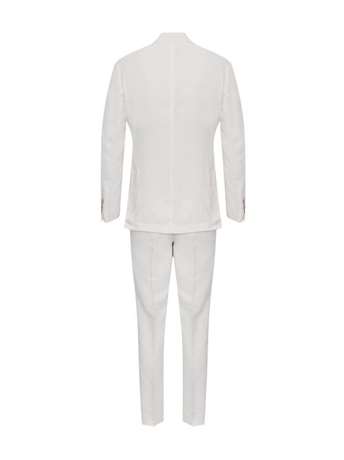 Abito doppiopetto in misto lino e lyocell Bianco Eleventy | M75ABUB01 TES0M11601